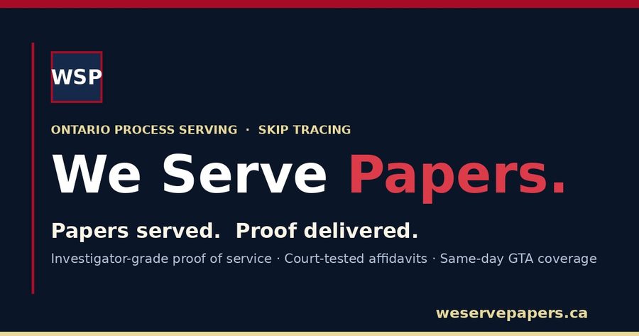We Serve Papers
